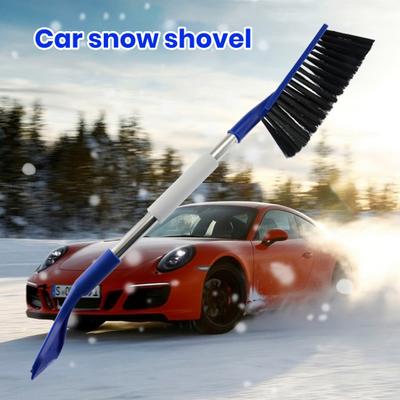 Brosse à neige pour voiture Grattoir à glace en aluminium Manche éponge en alliage long Poignée EVA flexible