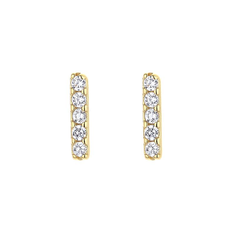 Temperament Stud Earrings Have Exquisite Personality, Female Stud Earrings Are Very Simple, One-Word Earrings, Cold Wind