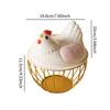 Egg Storage Basket Chicken Egg Basket with Chicken Shaped Lid Eggs Holder for Pantry