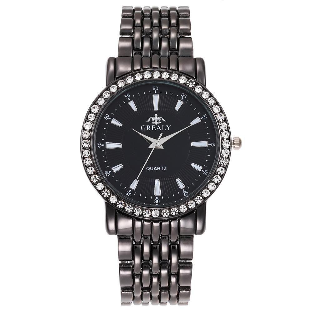 New Casual Watches Women Luxury Fashion Lovers Watch Rhinestone Stainless steel Quartz Watch Men Women Gift Business Wristwatch