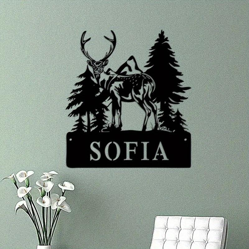 Personalized Sika Deer Metal Sign – Custom Home Number for Hunting Enthusiasts, Outdoor Wildlife Decor