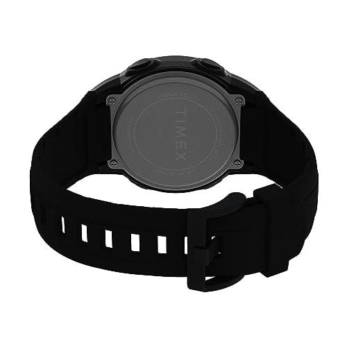 TIMEX Men's T100Sports Resin Mineral Glass Quartz Digital Watch TW5M58400 Black