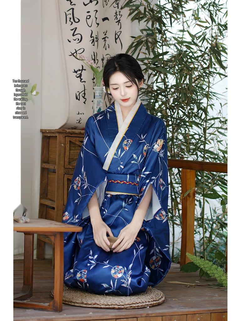 Accappatoio Kimono Primavera/Estate 2026 - Vestito da Sauna Principessa Giapponese con Fiocco Carino