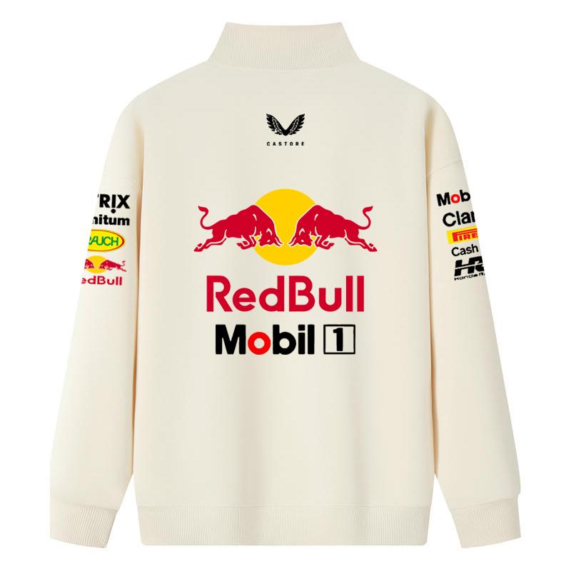 F1 Red Bull Team Uniform Spring and Autumn Jacket F1 Formula Racing Summer Red Bull Team Half Zip Hoodie