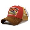 Ademende Mesh Truckerpet Vintage Motorfiets Borduurwerk Zonbescherming Snapback Pet Custom Logo voor Wandelen Kamperen Reizen