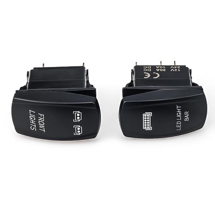 15A 24V LED Doppel-Licht Wippschalter für Yacht-, Bus- und Reisebus-Umbau
