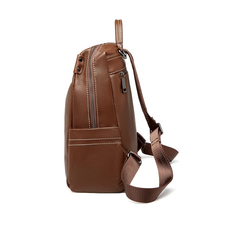 Limited Sale Full Cow Leather Fashion Women's Backpack Black University Students School Bags Genuine Leather Bags