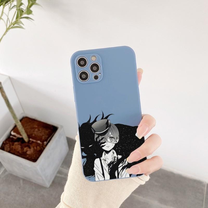 Butlers Ciel Phantomh Phone Case For IPhone 14 11 12 13 Pro Max X XR XSMax 6 6S 7 8 Plus SE 2022 Soft Square Color Phone Cover