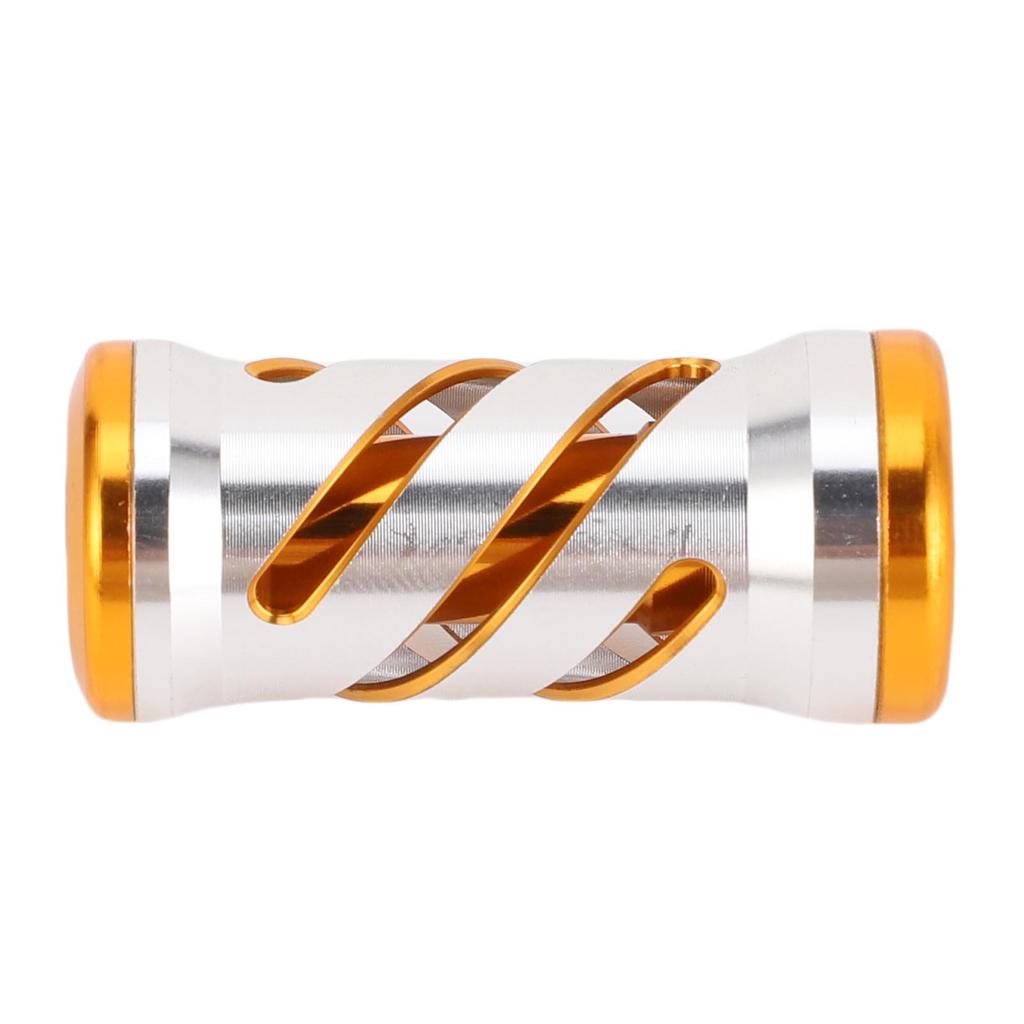 Fishing Reel Handle Knob Alloy Lightweight Wear Resist Spiral Pattern Reel Handle Grip Ball Silver Gold