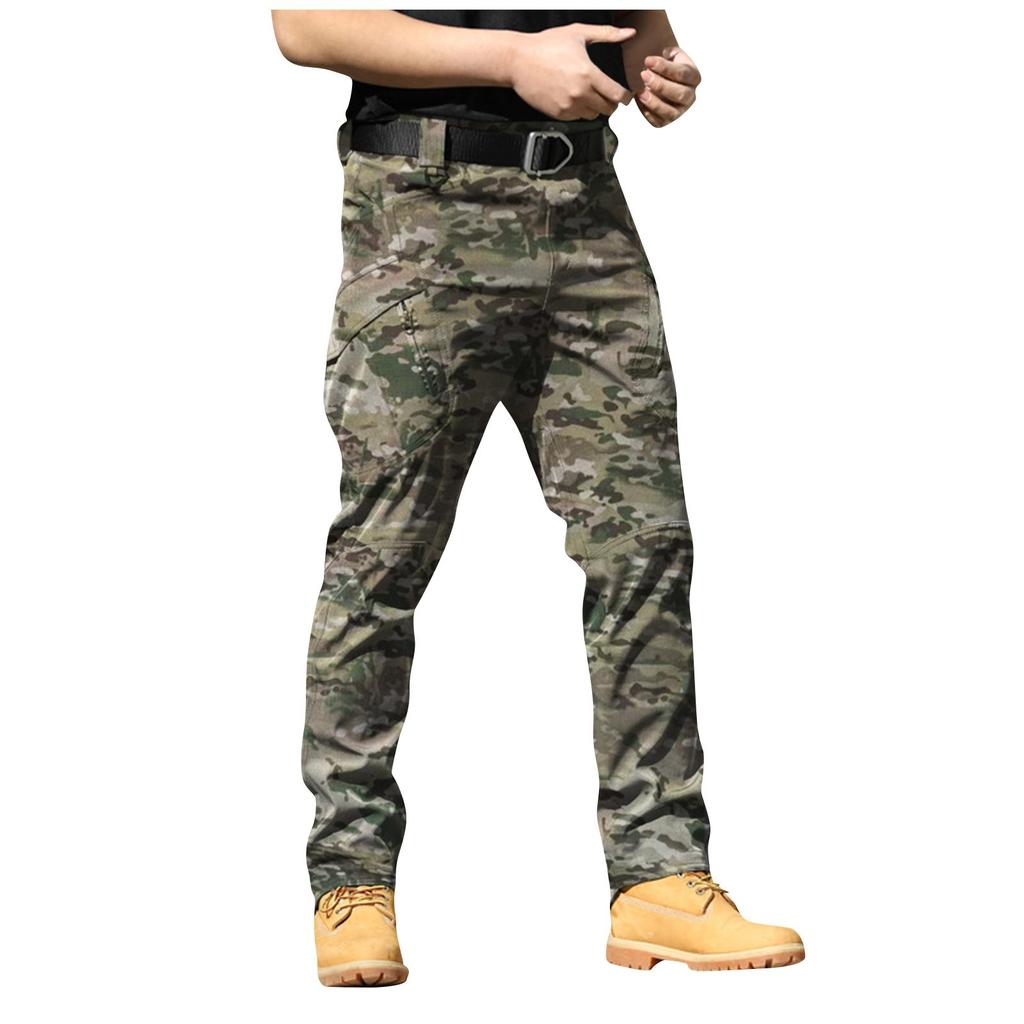 Men's Tactical Waterproof Pants, Outdoor Hiking Cargo Pants with Multi-Pockets, Lightweight Durable Work Trousers