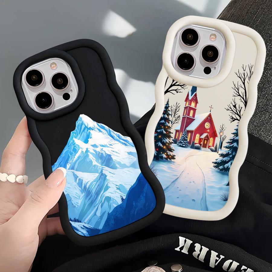 Winter Snow Merry Christmas Soft Phone Cover Case for iPhone 15 Plus 14 16 Pro Max 11 XR 12 8 17 Air 13