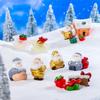 10pcs Cartoon Christmas Elderly Sled Figurine Cute DIY Mini Santa Claus Ornament Handmade Resin Crafts Santa Claus Statue