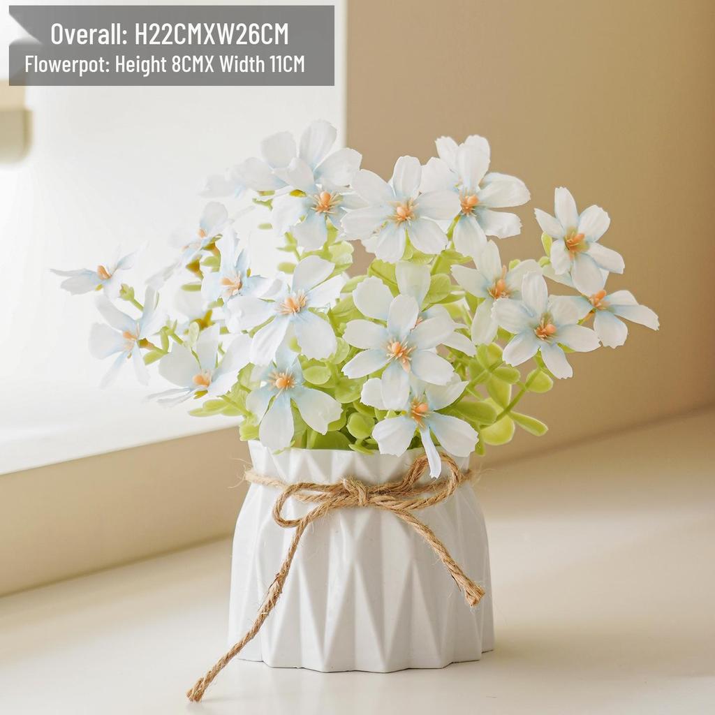 Artificial Flowers Desktop Ornament for Living Room and Dining Table Decoration