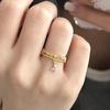 Fresh Diamond Studded Pink Butterfly Rings for Women Gentle Romantic High Quality Cute Tassel Ring Starlight Jewelry Gift