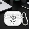 Case For Samsung Galaxy Buds 2Pro 3 FE Live 3Pro 4Pro 4 Pro 2 Clear Earphone Cases Cover With Hook Cartoon Cool Stickman