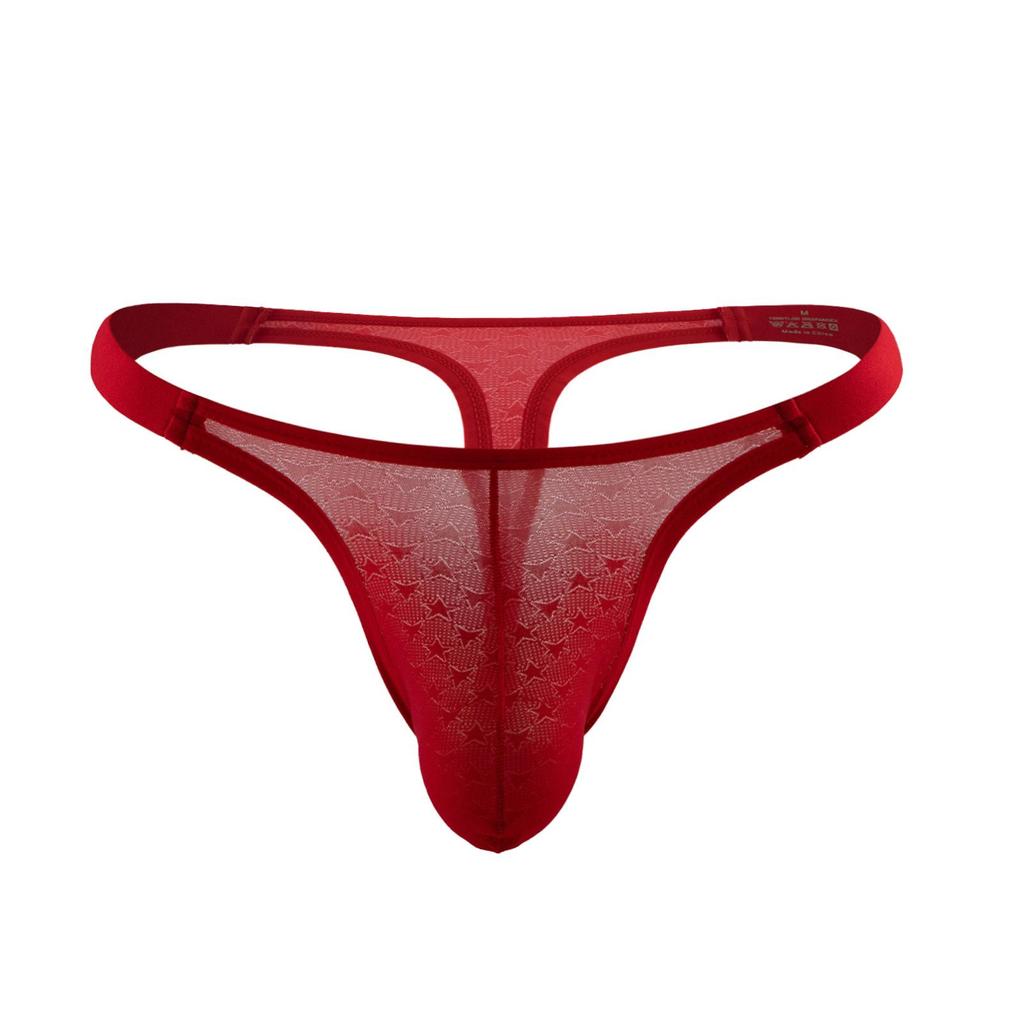 Pánské prodyšné tanga s nízkým pasem a U-kapsou pro zvýraznění