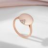 Russian Style Rose Gold Color Pure Smooth Circle Ring For Women Natural Zircon Bridal Gift Eternal Love Jewelry