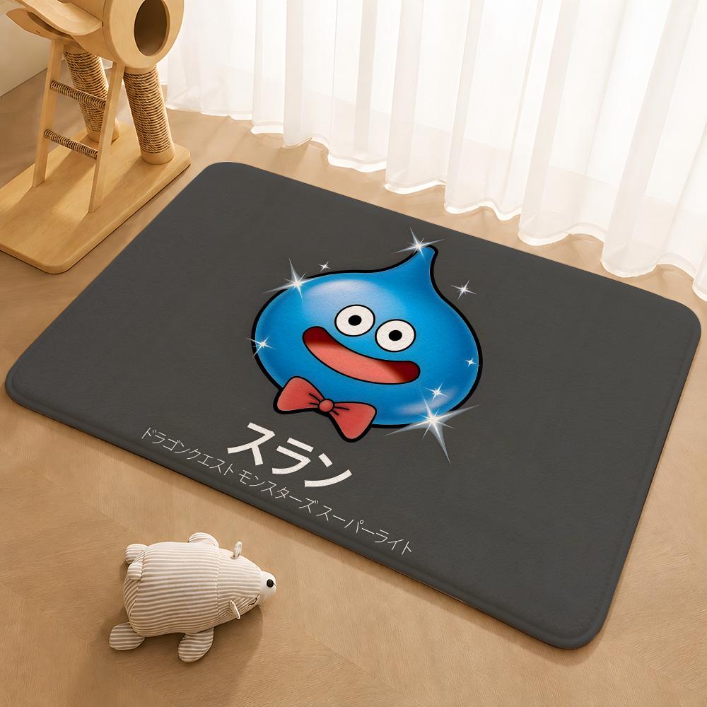 Slime Morimori Dragon Quest Floor Mat Floor Mat Soft Flannel Non-Slip Door Rug for Living Room