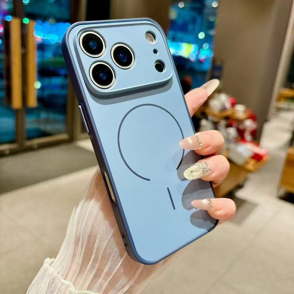 Luxury Matte For Magsafe Magnetic Phone Case For iPhone 17 16 15 14 13 12 Pro Max 16 Plus Air Wireless Charging Shockproof Cover