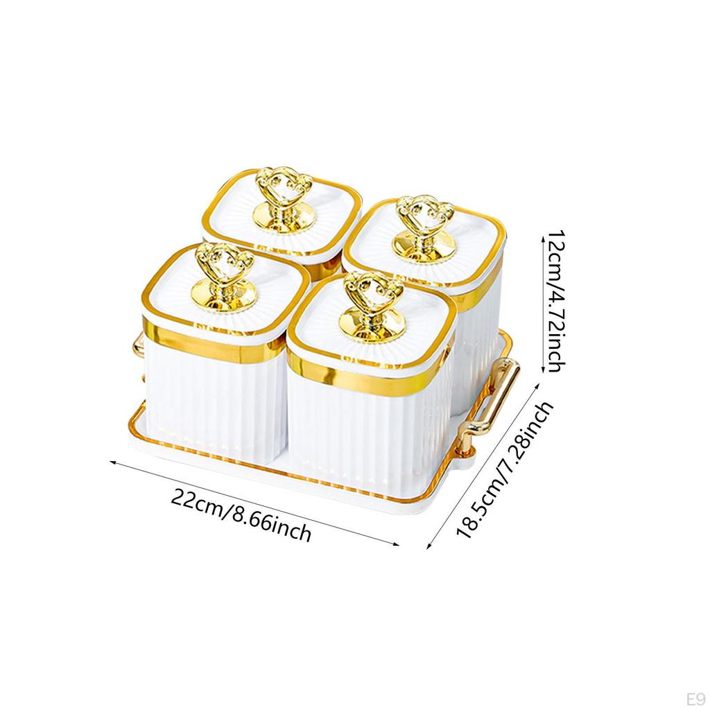 Appetizer Tray with Divided Design for Home Parties and Dried Fruits