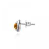 Pandora 292334c04 Moment November Birthstone Honey Eternity Circle Stud Silver Earrings