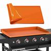 Silicone Griddle Mat Food Grade Heat Proof BBQ Grill Mat Protective Cover Griddle Accessory for 22 Inch Griddle Orange