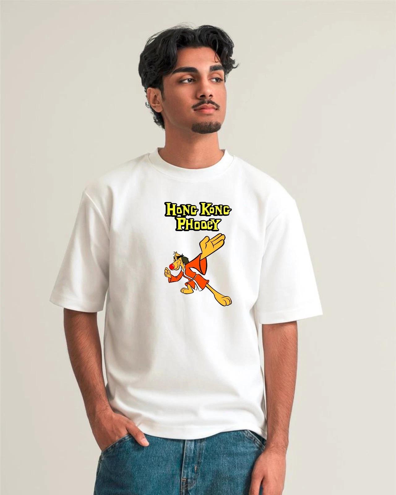 Martial Arts Dog Cartoon Graphic T-Shirt, Hong Kong Phooey Inspired Retro Tee 3XL