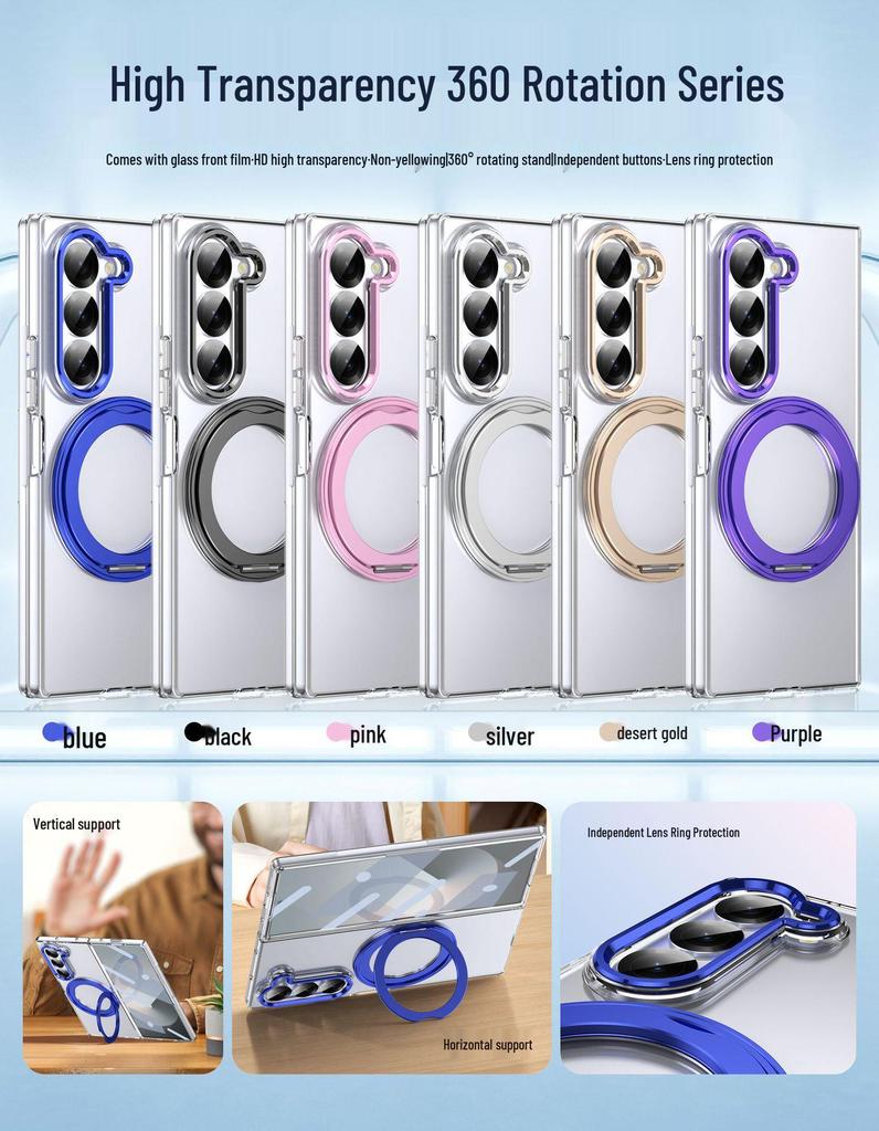 Samsung Z Fold 7 Case & Tempered Film: Ultra-Thin, Foldable Protective Cover for Galaxy Z Fold 6