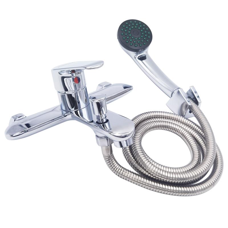 Brass Chromed Mixers Hot and Cold Single Handle Wall Mounted Shower Mixer Tap Bathtub Faucet