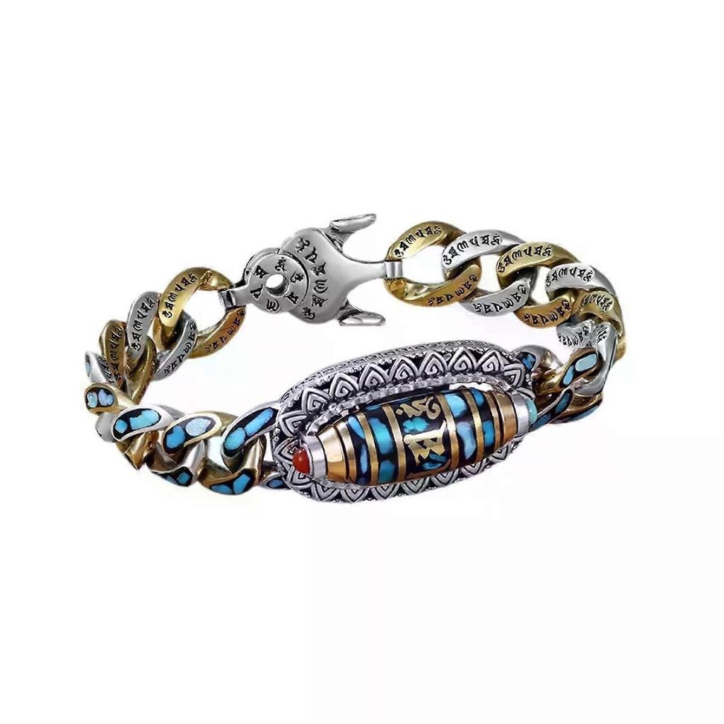 Turquoise Bracelet Durable Exquisite Workmanship Natural Turquoise Smooth Polished Fine Carving Womens Accessories Bracelet Safe