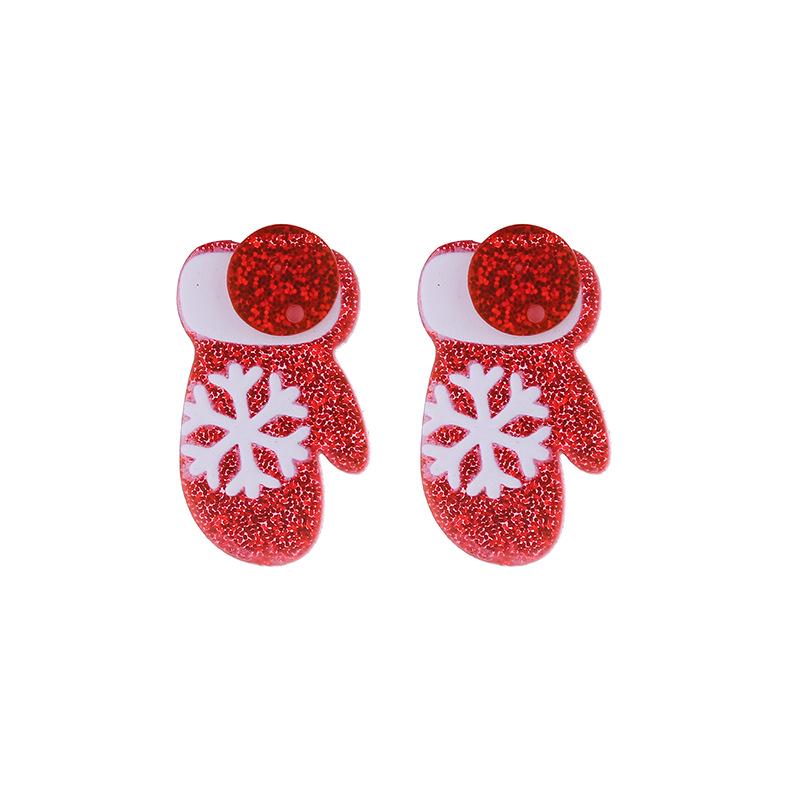 Cross-Border Christmas Reindeer & Tree Acrylic Earrings