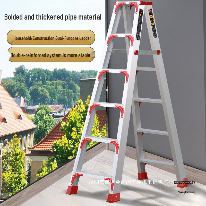 Multi-functional A-frame Aluminum Alloy Folding Telescopic Ladder for Indoor & Outdoor Use