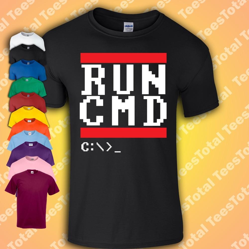 

Run CMD Computer Programmer T-Shirt | Geek Nerd Funny Gift M