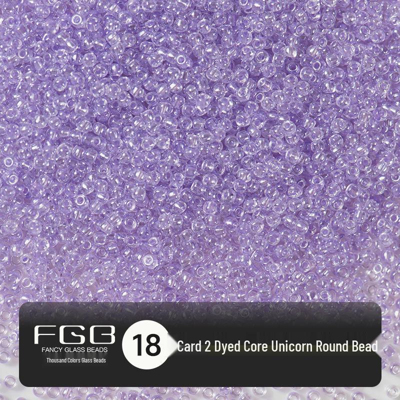 Thousand Color Unicorn Heart Glazed 2mm Round Glass Seed Beads for DIY Jewelry Accessories