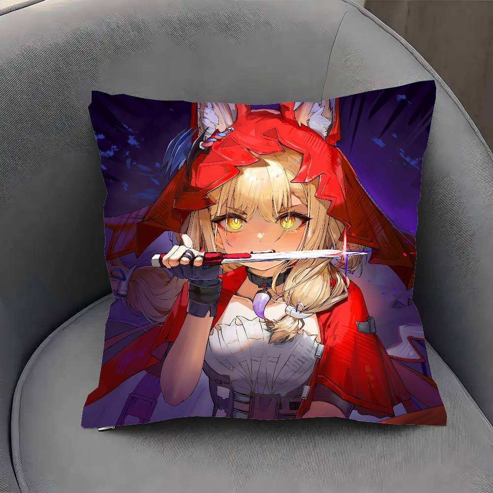 Rossi Anime Arknights Pillow Case Fashion Square Pillowcase Bedroom Sofa Room Ins Decoration Leisure