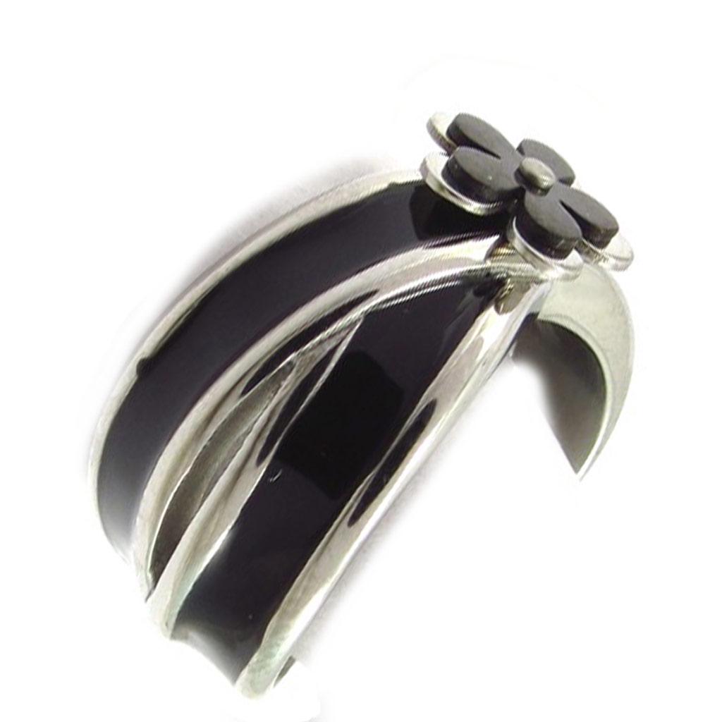 Stahlring 'Calypso' schwarz silber (Blume)