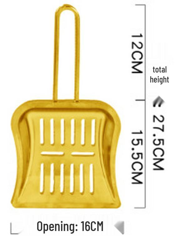 Large Stainless Steel Cat Litter Scoop - Durable One-Piece Poop Shoveling Tool for Easy Cleanup