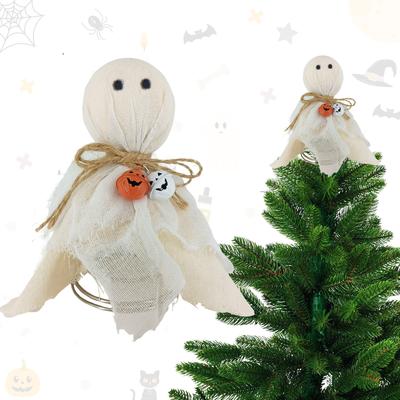 Halloween Tree Topper, Christmas Trees Topper Halloween Ornaments, Spooky Decor Party Supplies (Cute, 3.78 * 3.78 * 7.28inch)