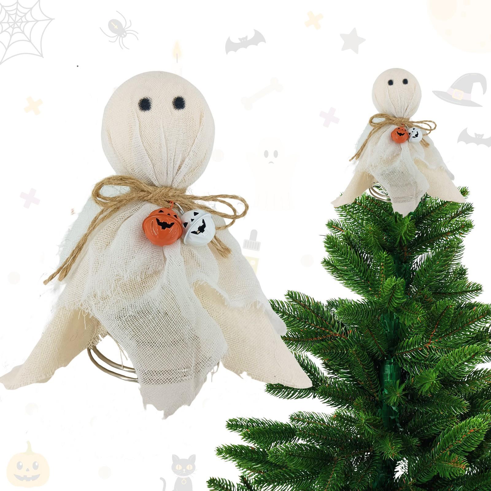

Halloween Tree Topper, Christmas Trees Topper Halloween Ornaments, Spooky Decor Party Supplies (Cute, 3.78 * 3.78 * 7.28inch) One Size
