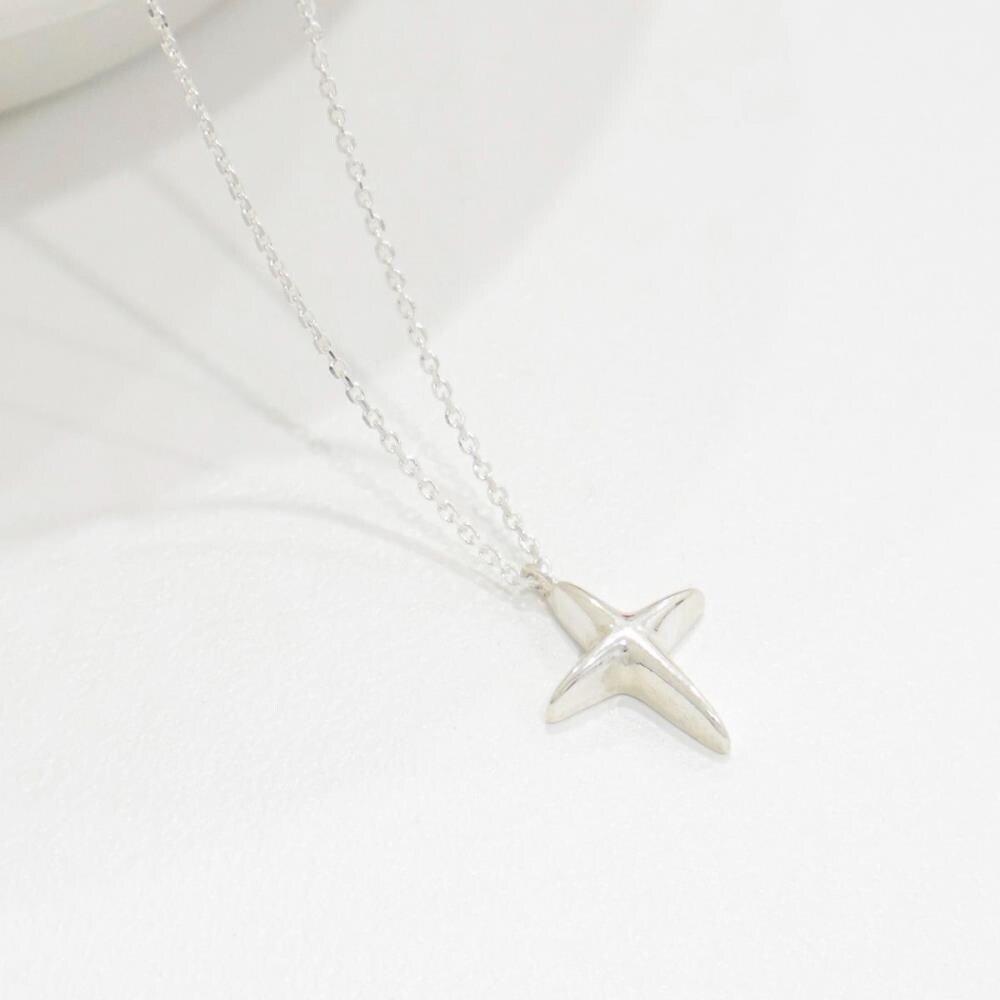 [Osjarak] Women's Daily Simple Cross Silver 925 Single Chain Necklace