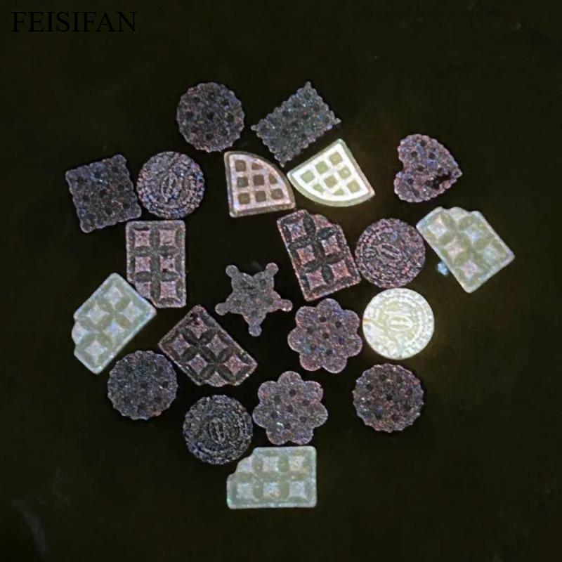 11-Piece Cute Chocolate Style Resin Flatback Ornaments, DIY Craft Supplies for Jewelry Making, Manicure & Hair Accessories