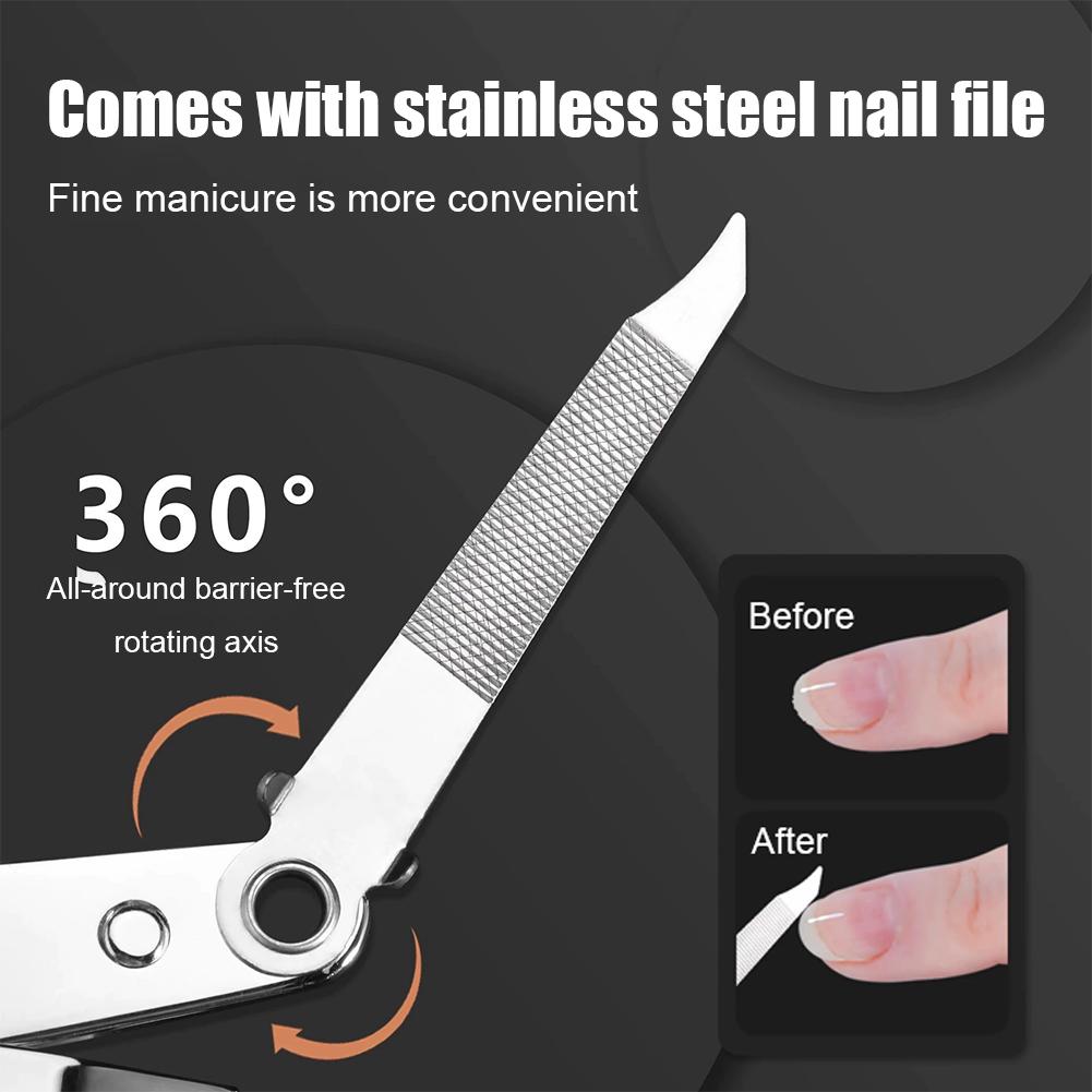 Splash Resistant Nail Clippers Stainless Steel Scissors For Nail Premium Sharp Sturdy Fingernail And Toenail Clipper Cutters New
