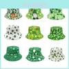 Saint Patrick Print Cotton Bucket Hat With Sun Protection For Spring Festival Fashion