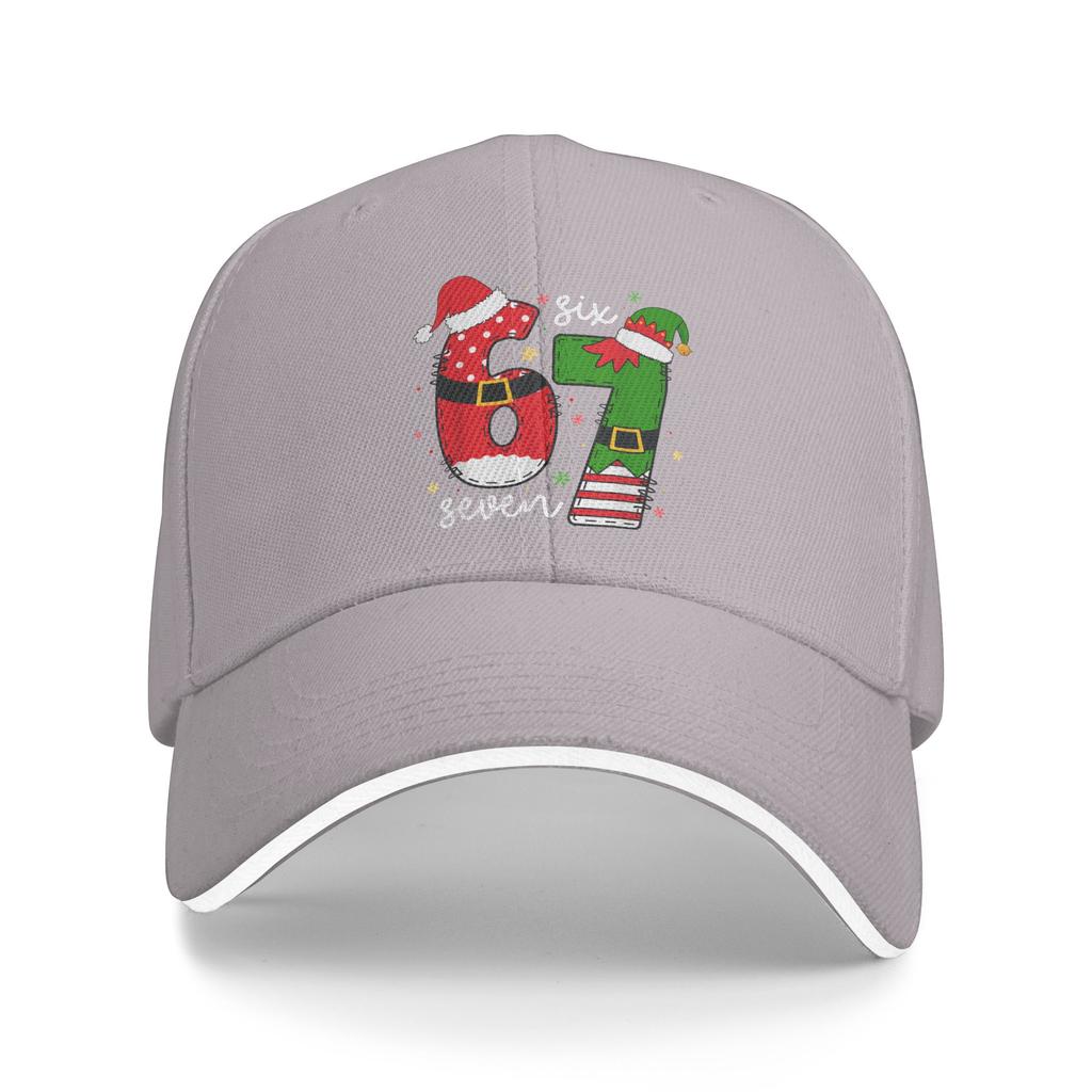 67 Meme Six Seven Christmas Baseball Cap  Kpop Rock Wholesale Trucker Hat Women Men Street Style Print Baseball Caps