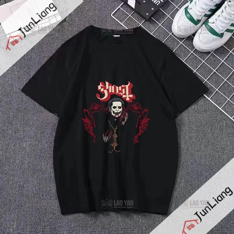 Ghost Band T-shirt Unisex's Hip Hop Graphic T-shirt Short Sleeve Casual O-neck T-shirt Band Fan T-shirt for Both Unisex and Unisex