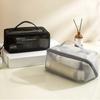 Neue Kosmetiktasche mit großem Fassungsvermögen aus Mesh, transparent, Waschtasche, Reise-Kosmetiktaschen, Damen-Handheld-Make-up-Beutel, Reise-Toilettentasche