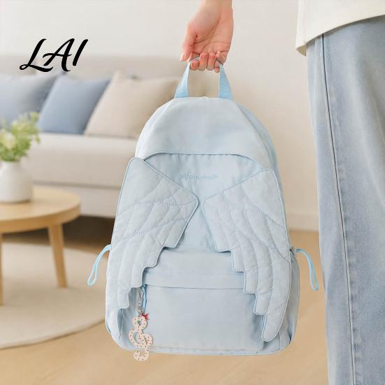 Zaino ad Ala d'Angelo per Donne Ragazze Leggero in Nylon Borsa per Ragazze Scolastiche Grande Zaino per Libri Daypack Borsa Essenziale per Viaggi Outdoor Pendolarismo