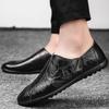 fashion Men Leather Shoes 2024 New Fashion Comfortable Moccasins Sneakers For Men Slip On Men Vulcanize Shoes Leisure Flat Male Loafers