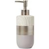 Natural Lotion Soap Dispenser Brushed Nickel Pump Resin Cement Contemporary Bathroom Accessory Guest Master Bath Decor Elegant