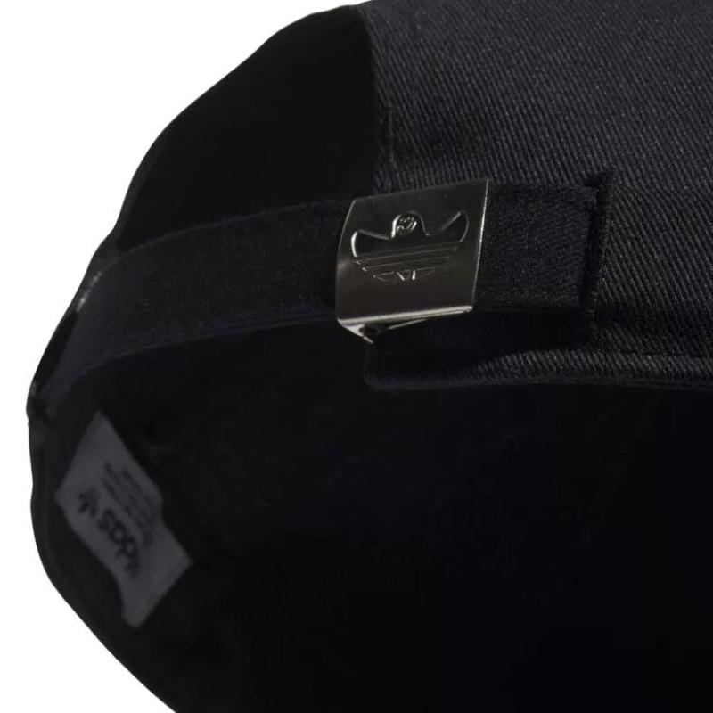 adidas Oryginalna osobowość Haftowane logo z trzema liśćmi Czapka z daszkiem Unisex Czarny IZ1958